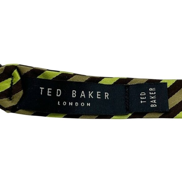 Ted Baker London Striped Adjustable Silk Bowtie - Picture 3 of 5